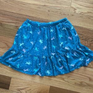 Lands' End Teal Skort with Unicorn Print